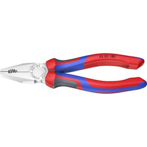 Knipex Kombizange verchromt mit Mehrkomponenten-Hüllen 180 mm (03 05 180 SB)