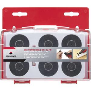 toolcraft TO-6449343 Doorslijpschijfset 12-delig 38 mm 1.8 mm 1 stuk(s)
