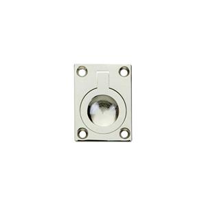 Luikring rechthoekig 65x49mm - nikkel