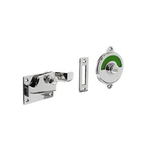 intersteel WC-overslag met bocht groen/rood - chroom