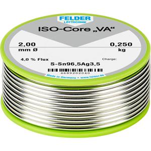 Felder Löttechnik ISO-Core  VA  Lötzinn Spule Sn96.5Ag3.5 0.250kg 2mm