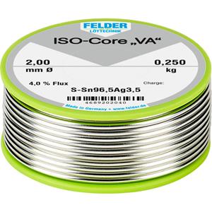 Felder Löttechnik ISO-Core VA Soldeertin Spoel Sn96,5Ag3,5 0.250 kg 2 mm