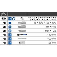 brillianttools 1/4 Steckschlüssel-Satz, 23-tlg. - BRILLIANT TOOLS