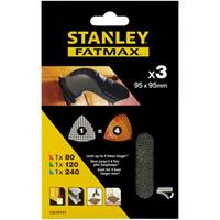 Stanley FatMax Set van schuurgaas Driehoek Quickfit 80 - 120 - 240gr