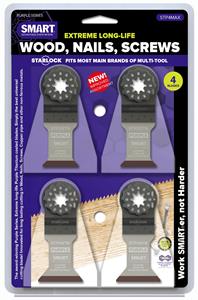 smart blades STP4MAX 4-delige Invalzaagbladenset - Starlock