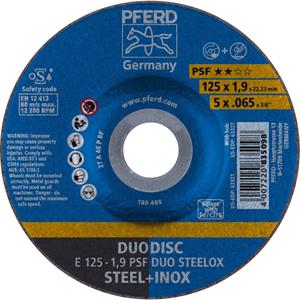 Kombischeibe PSF DUODISC STEELOX D125xS1,9mmKörnung 46 gekr.PFERD