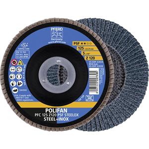 POLIFAN-Fächerscheibe- PFC 125 Z 120 PSF STEELOX - Pferd