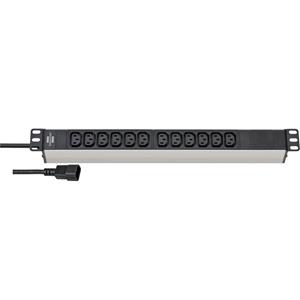 Brennenstuhl 1390007112 Alu-Line 19" 12-Way Power Strip for Cabinets H05VV-F 3G1,0