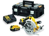 DEWALT DCS572P2-QW Accu Cirkelzaag 184mm 18V XR - Inclusief 2x 5.0Ah Accu, Lader en Koffer