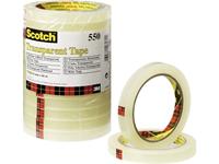 3M 5501266 7100033436 Plakband Scotch 550 Transparant (l x b) 66 m x 12 mm 12 stuk(s)