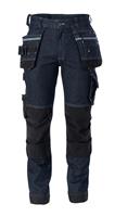 Dassy - Melbourne Stretch-Arbeitsjeans mit Holstertaschen und Kniepolstertaschen, jeans, Schrittlänge Standard,  blau/schwarz