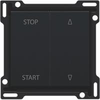 Niko jaloezieknop tbv tweevoudige elektrisch gescheiden schakelaar black coated (161-65905)