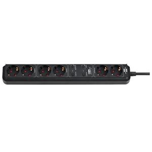 Brennenstuhl Eco-Line 1159760936 6-Way WIFI Power Strip with Voice Control, 1.5m (Black)