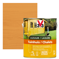 V33 houtbeits Tuinhuis midden eik zijdeglans 2,5L