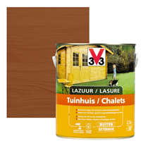 V33 houtbeits Tuinhuis donkere eik zijdeglans 2,5L