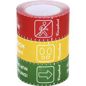 coroplast 1466 SDR Bodenmarkierungsband Rot, Gelb, Grün (L x B) 10m x 60mm 3St.