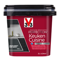 V33 keukenverf Renovatie Perfection smokyzwart mat 2L