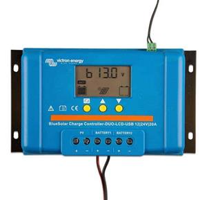 victronenergy Victron Energy BlueSolar PWM DUO-LCD & USB 12 / 24V-20A Laderegler PWM 12 V, 24V 20A