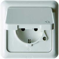 Berker - Steckdose 1f polws glz IP44 UP Klappd IP44 ZP horiz/vert mit Klappdeckel