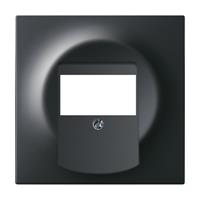 Busch-Jaeger Abdeckung TAE-Steckdose Impuls Schwarz, Tiefschwarz (RAL 9005) 2CKA001753A0148