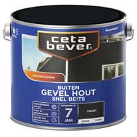 CetaBever snelbeits gevel hout zwart 2,5L