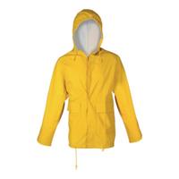 Regenjacke Gr.XXXL gelb PU-Stretch m.Kapuze EN343 Kl.2 reißfest