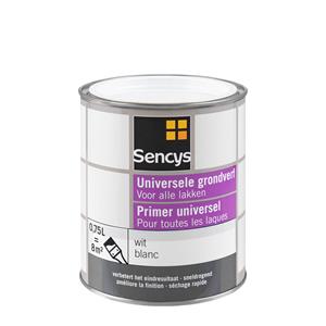Sencys universele grondverf wit 750ml
