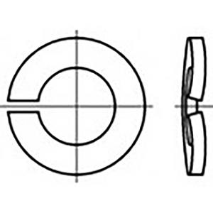 toolcraft TO-6854382 Veerringen Binnendiameter: 8 mm DIN 128 RVS V4A A4 100 stuk(s)