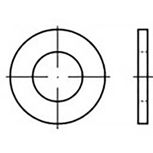 toolcraft Onderlegringen 15 mm 28 mm Kunststof 100 stuk(s)  TO-6853773