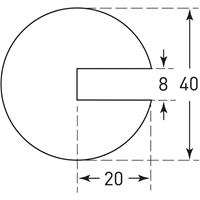 Moravia MORION-Prallschutz Kreis - Profilschutz weiß (Ø x L) 40mm x 1000mm