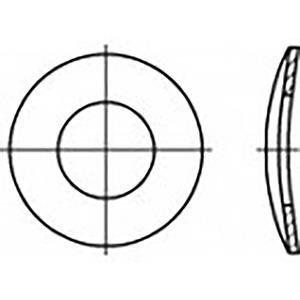 toolcraft TO-6854574 Veerschijven Binnendiameter: 4 mm DIN 137 RVS V2A A2 100 stuk(s)