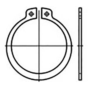 toolcraft Zekeringsringen DIN 471 Verenstaal 50 stuk(s)  TO-6854937