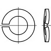 toolcraft TO-6854322 Veerringen Binnendiameter: 5 mm DIN 128 Verenstaal Verzinkt 100 stuk(s)