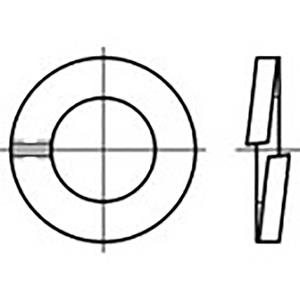 toolcraft TO-6854265 Veerringen Binnendiameter: 5 mm DIN 127 RVS V2A A2 100 stuk(s)