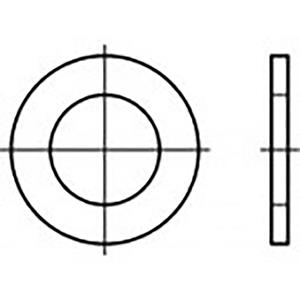 toolcraft Onderlegringen 3.2 mm 6 mm Staal 500 stuk(s)  TO-6854628
