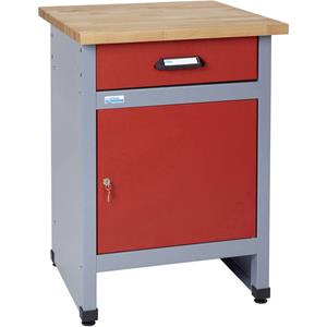 Küpper 12392 Beistelltisch mit 1 Tür und 1 Schublade rot (B x H x T) 600 x 800 x 600mm