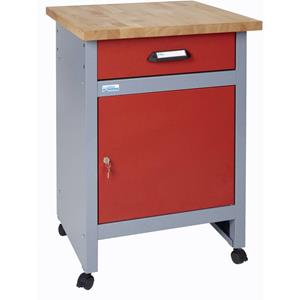 Küpper 12192 Beistelltisch mit Rollen rot (B x H x T) 600 x 840 x 600mm