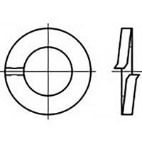toolcraft Federringe Innen-Durchmesser: 6mm DIN 127 Federstahl 100St.
