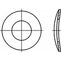 toolcraft TO-6854517 Veerschijven Binnendiameter: 4 mm DIN 137 Verenstaal Verzinkt 100 stuk(s)