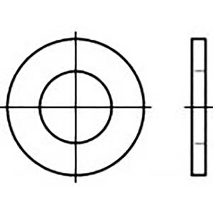 toolcraft Onderlegringen 9 mm 16 mm Staal Verzinkt 100 stuk(s)  TO-6853974