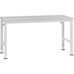 Manuflex AU6084.7035 Arbeits-Anbautisch UNIVERSAL Standard mit Blechbelagplatte, BxTxH = 1750 x 800