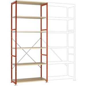 Manuflex RP1314.2001 Fachbodenregal-Grundmodul (B x H x T) 1030 x 2500 x 700mm Holzboden