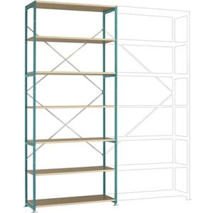 Manuflex RP1636.5021 Fachbodenregal-Grundmodul (B x H x T) 1250 x 2000 x 800mm Holzboden