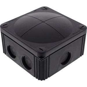 Wiska 10060538 Abzweigkasten (L x B x H) 110 x 110 x 66mm Schwarz (RAL 9005) IP66/IP67 1St.