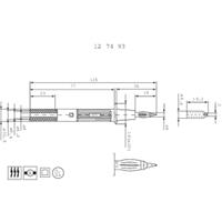 stäubli PP-115/4 Sicherheits-Prüfspitze Steckanschluss 4mm CAT II 1000V Rot