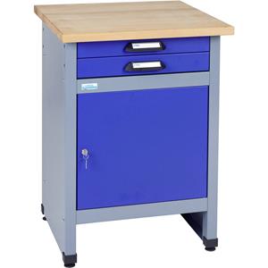 Küpper 12297 Beistelltisch mit 1 Tür und 2 Schubladen ultramarinblau (B x H x T) 600 x 840 x 600mm