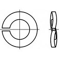 toolcraft TO-6854352 Veerringen Binnendiameter: 4 mm DIN 128 Verenstaal Verzinkt 100 stuk(s)