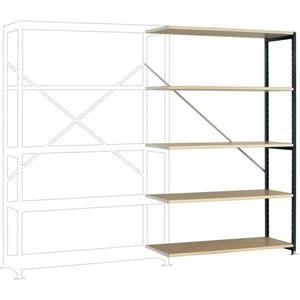 Manuflex RP1127.7016 Fachbodenregal-Anbaumodul (B x H x T) 960 x 2250 x 300mm Holzboden