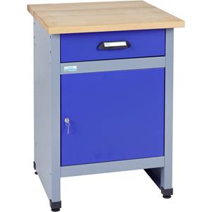 Küpper 12397 Beistelltisch mit 1 Tür und 1 Schublade ultramarinblau (B x H x T) 600 x 800 x 600mm