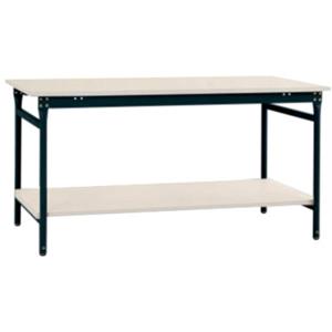 Manuflex BB5227.7016 Compleet bijzettafel basis stationair met kunststof plaat + legplank, bxdxh: 1500 x 800 x 780 mm Antraciet